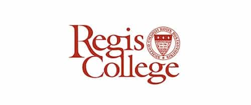 Regis College higher education brand and logo